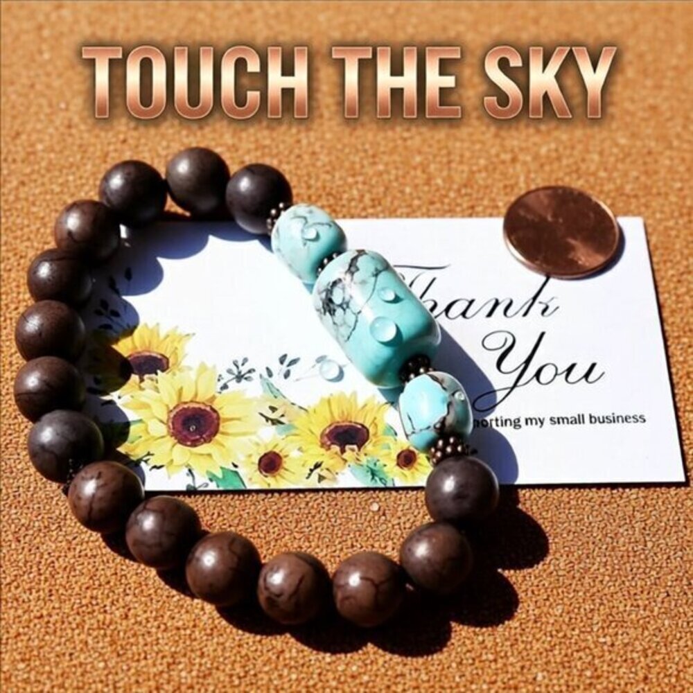 Boho & Southwest Influenced Flair! Earth Colors! Turquoise + Brown Howlite 7"